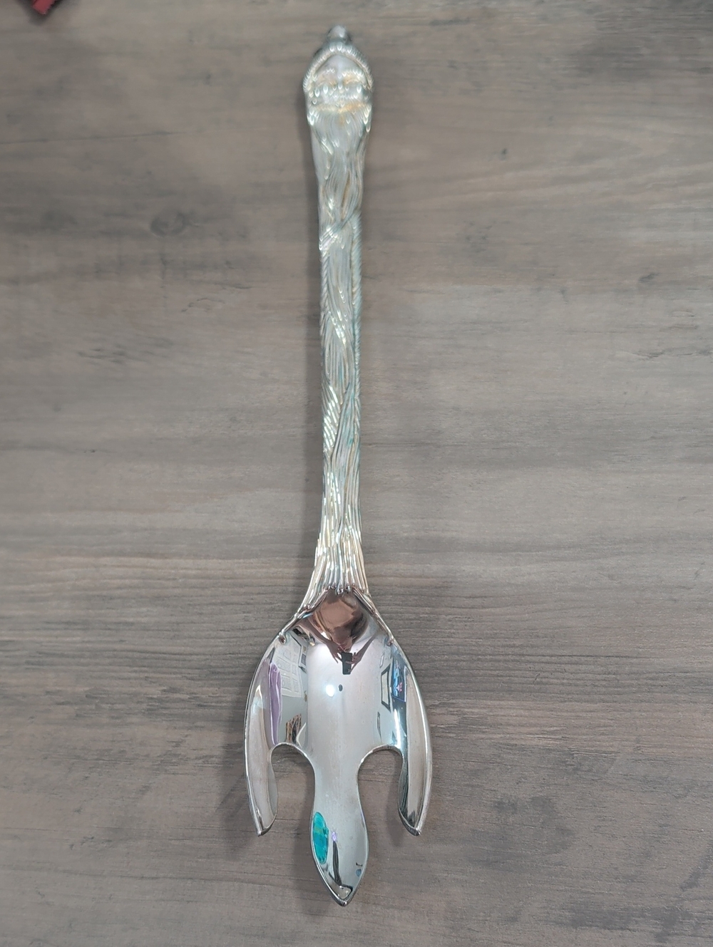 Vintage Silver Plated Santa Headed Serving Utensil